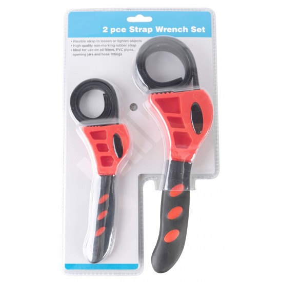 2pc Strap Wrench Set