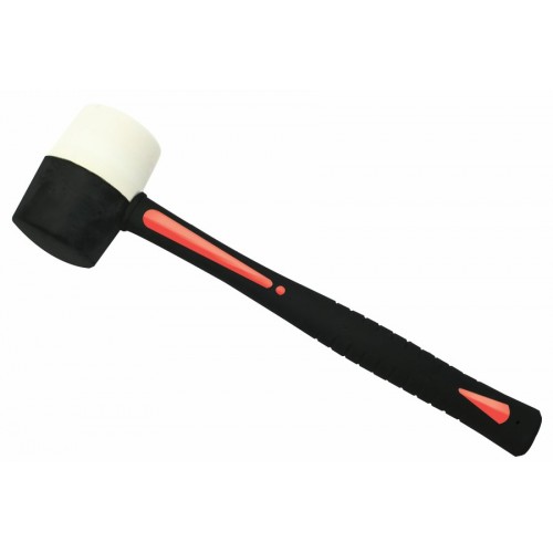 16oz Black & White Rubber Mallet