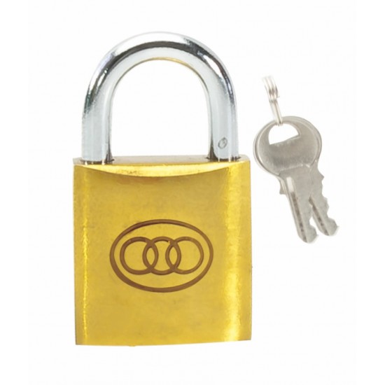 Tricircle brass padlock 50mm