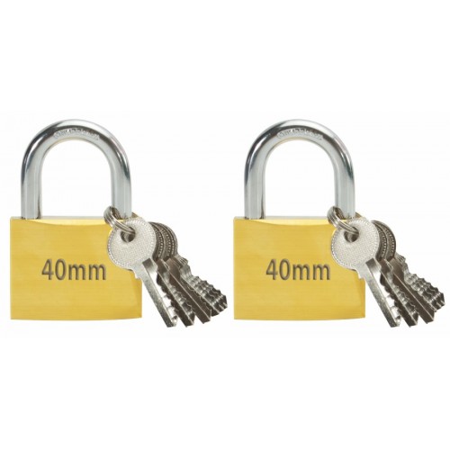 Keyed alike solid brass padlocks 40mm