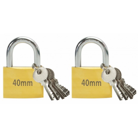 Keyed alike solid brass padlocks 40mm