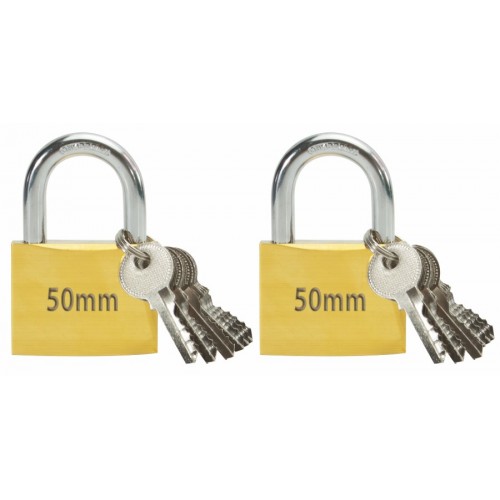 Keyed alike solid brass padlocks 50mm