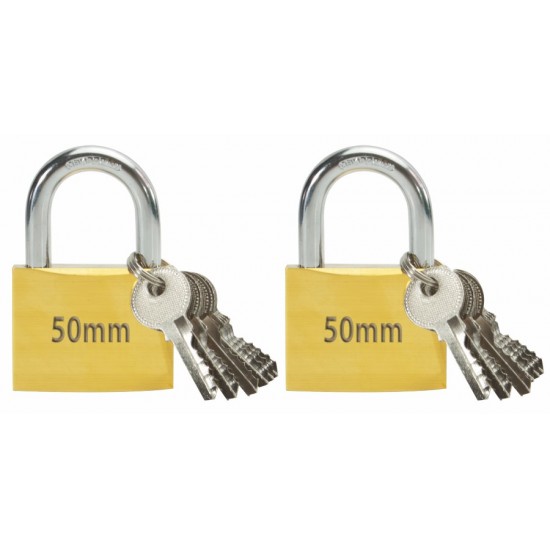 Keyed alike solid brass padlocks 50mm