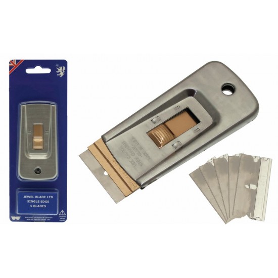 Metal retractable scraper