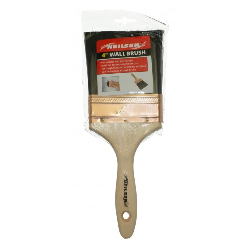 Wall Paint Brush - 4in/100mm - Deluxe - Wood Handle