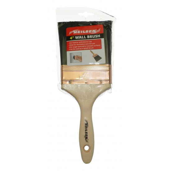 Wall Paint Brush - 4in/100mm - Deluxe - Wood Handle