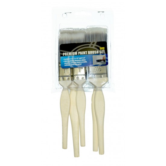 Paint Brush Set - 5pc - Synthetic - Premium - Pro User