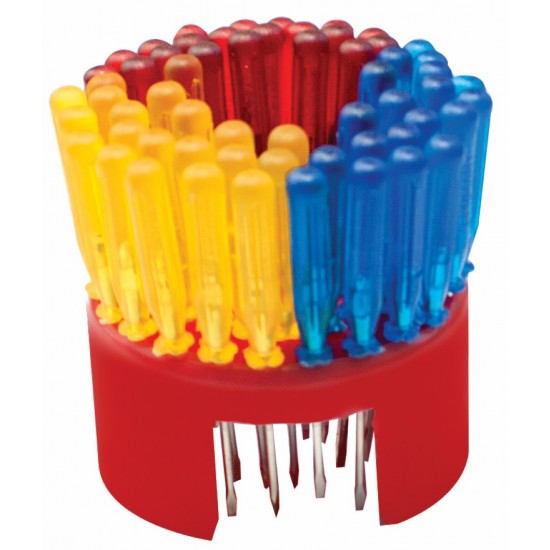 60pc Miniature slotted screwdriver stand
