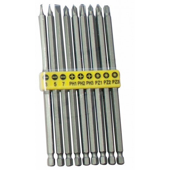 9pc 150mm Power bit set