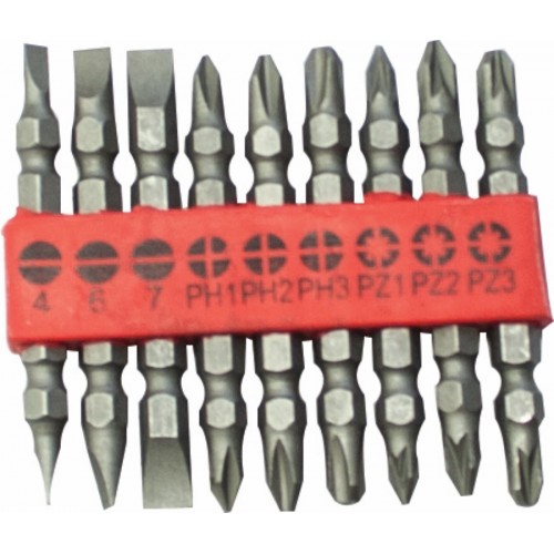 9pc 65mm Double ended power bit set