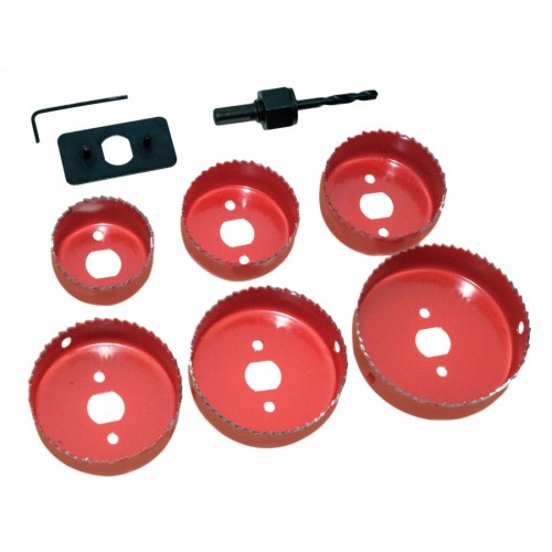 8 piece Holesaw set for downlighters