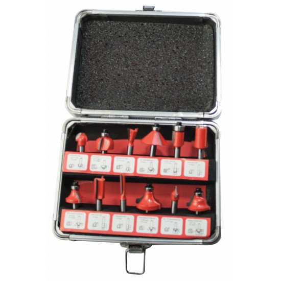 12 Piece Router Bit Set 12 piece ¼
